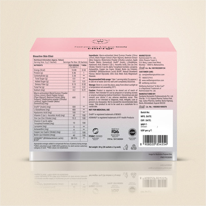 Glutathione Skin Fuel Pro+ Strawberry Flavour