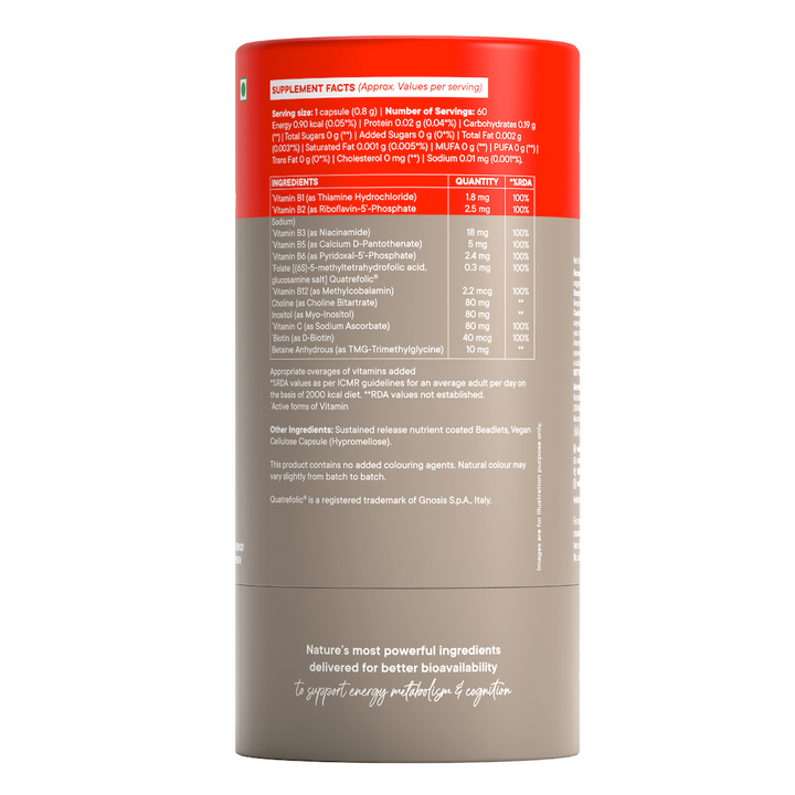 Bioactive B Complex | Methylated B Vitamins with Biotin & Vitamin C | 60 Capsules