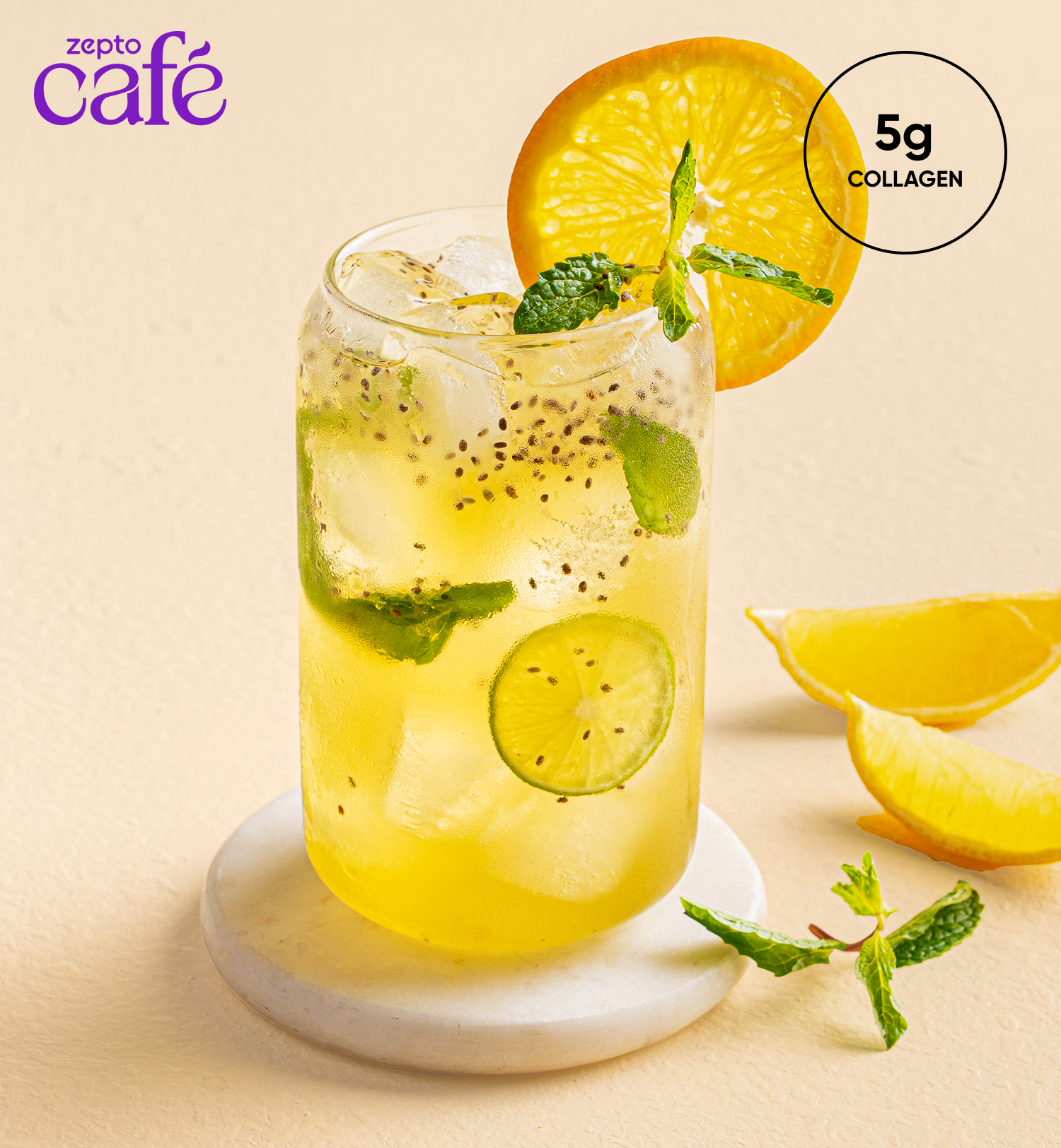 WBN Mint Lemonade 
Glow Collagen Cooler